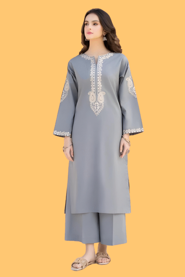 HANA – 2Piece Lawn Embroidered Suit | Shirt & Trouser Set-ORC-004