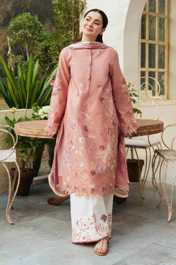 ZAHRA SHAHJAHAN- 3Piece LAWN EMBROIDERED SHIRT WITH MONARK PRINT DUPATTA-ORC-067